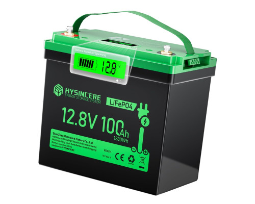 Акумулятор HYSINCERE LiFePO4 12.8 V 100 Ah 1280 W М
